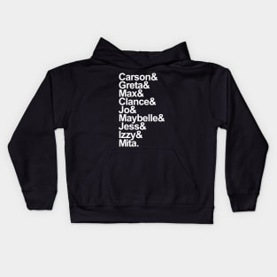 A League of Their Own (2022) Character List (White) Kids Hoodie